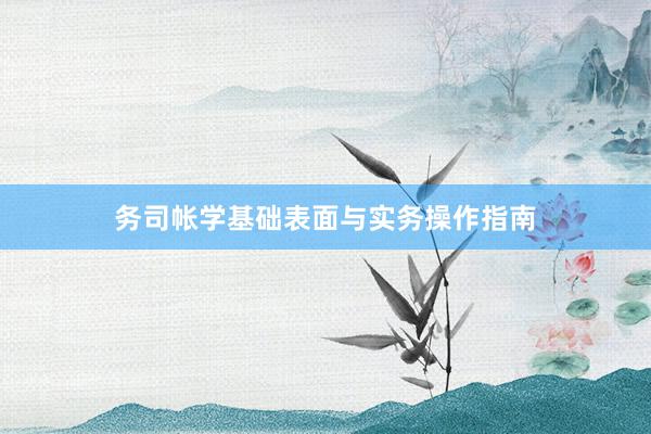 务司帐学基础表面与实务操作指南